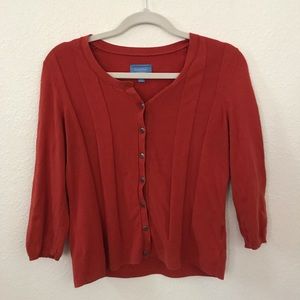 SimplyVera Burnt Orange Cardigan